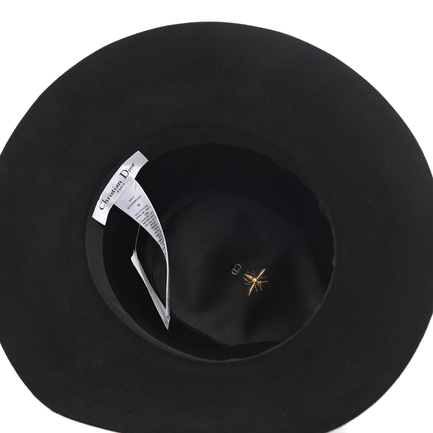 Christian Dior Felt Dior Hat 58 Black 7 of 9