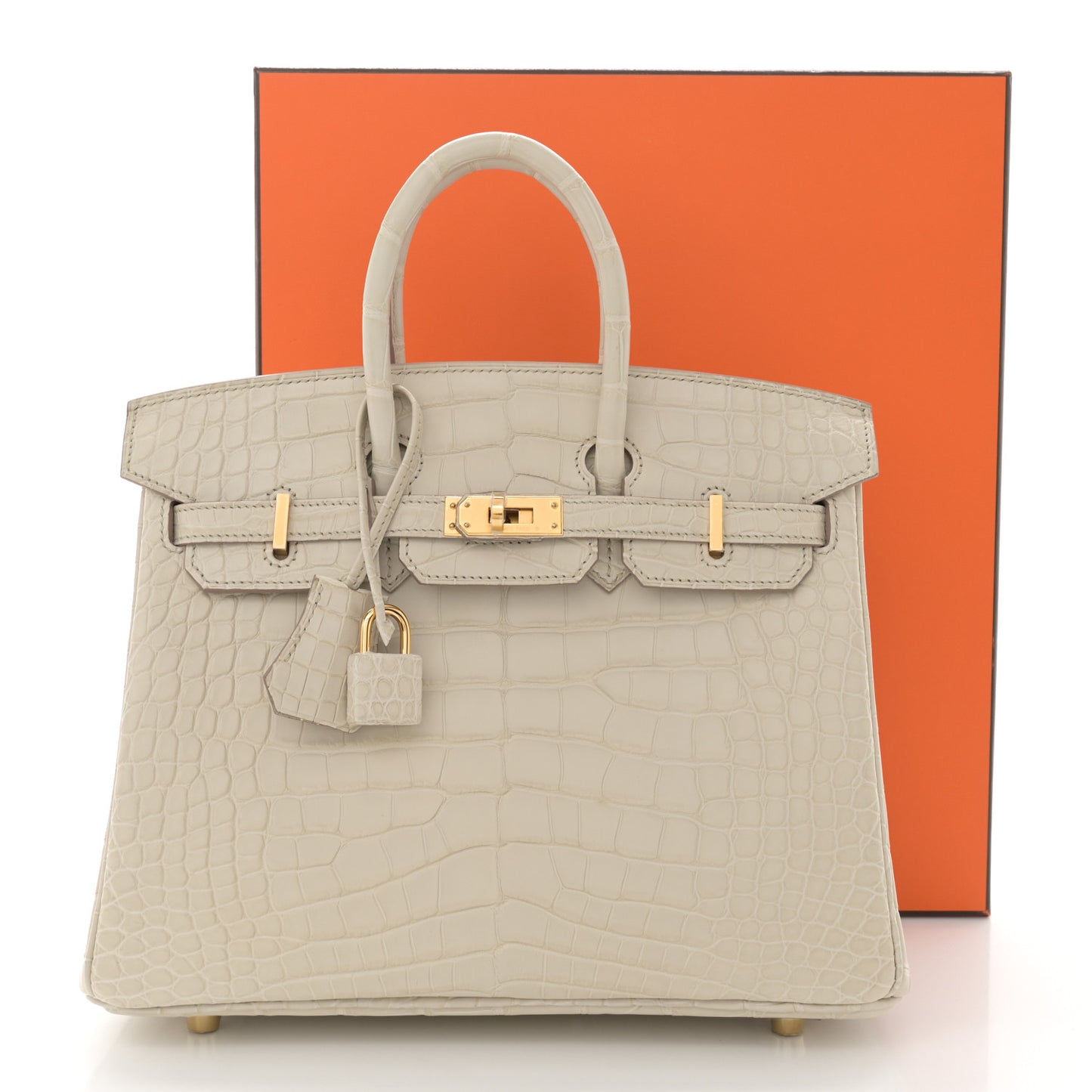Matte Alligator Birkin 25 Beton