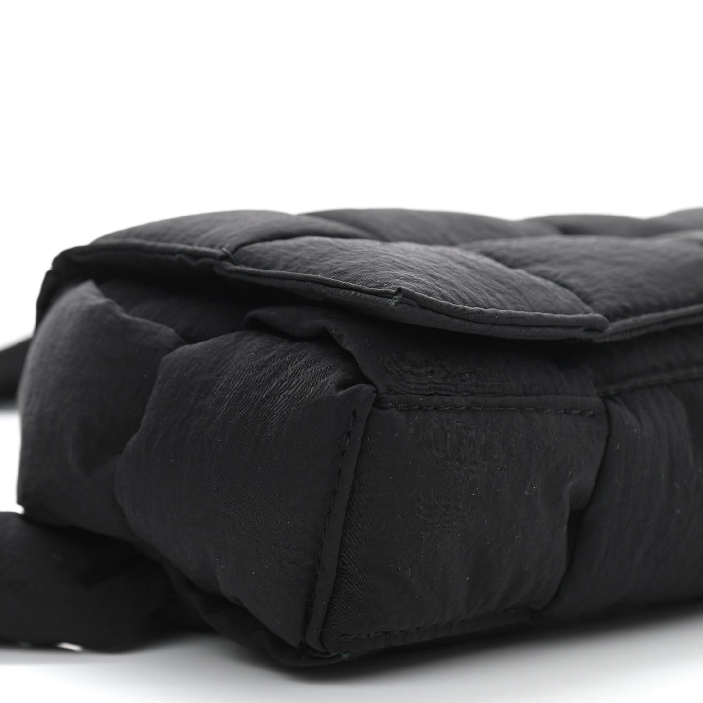 Nylon Intrecciato Padded Tech Cassette Belt Bag Black
