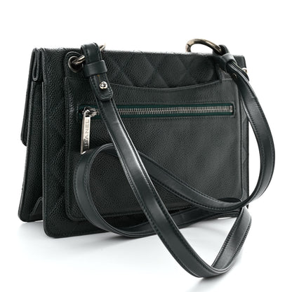 Chanel Caviar Quilted Medium Retro Class Flap Dark Green 3 of 11