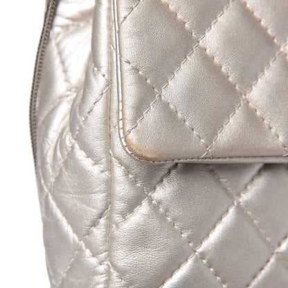 Chanel Metallic Calfskin Quilted 2.55 Reissue Clutch Silver 16 of 25