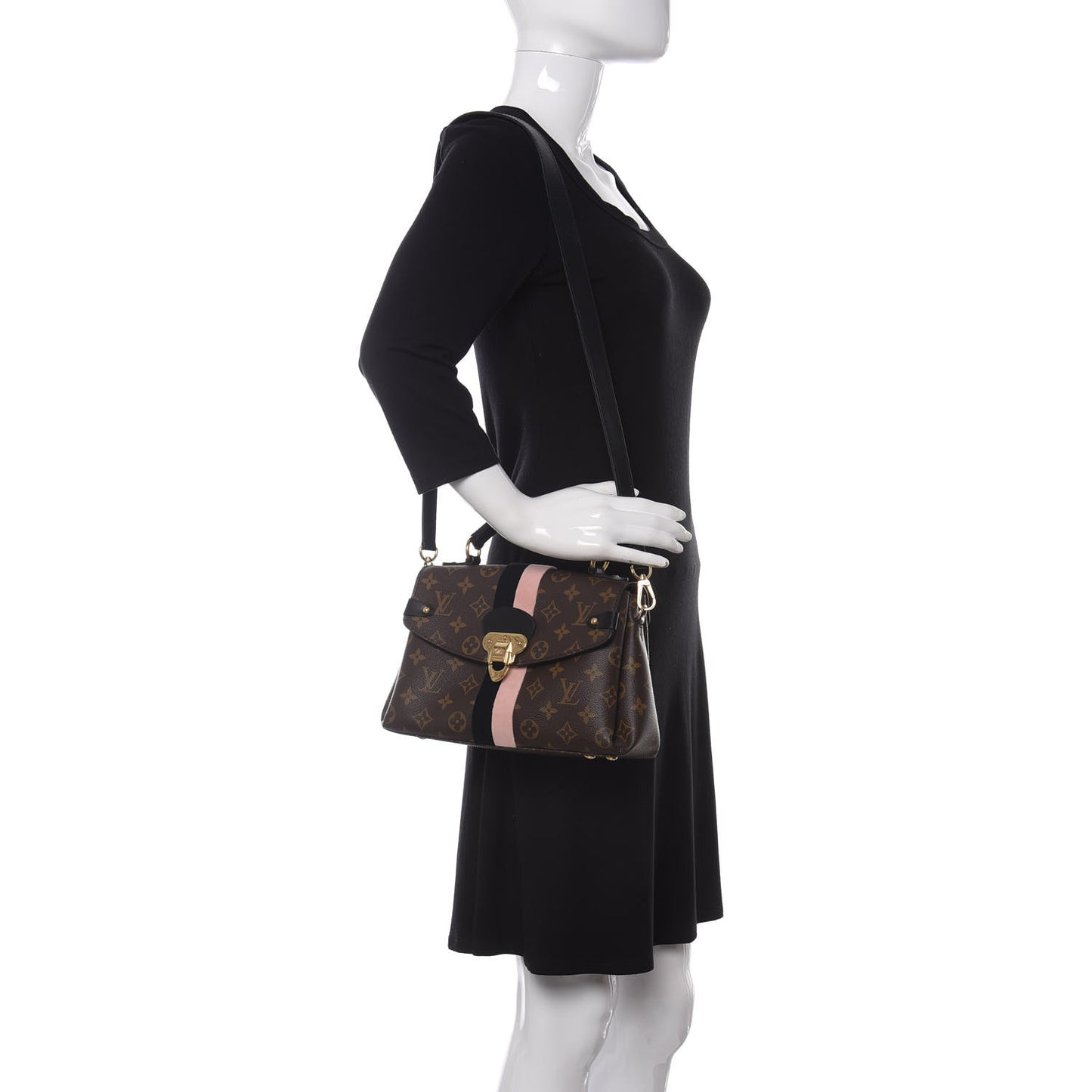 Monogram Georges BB Black Rose Poudre