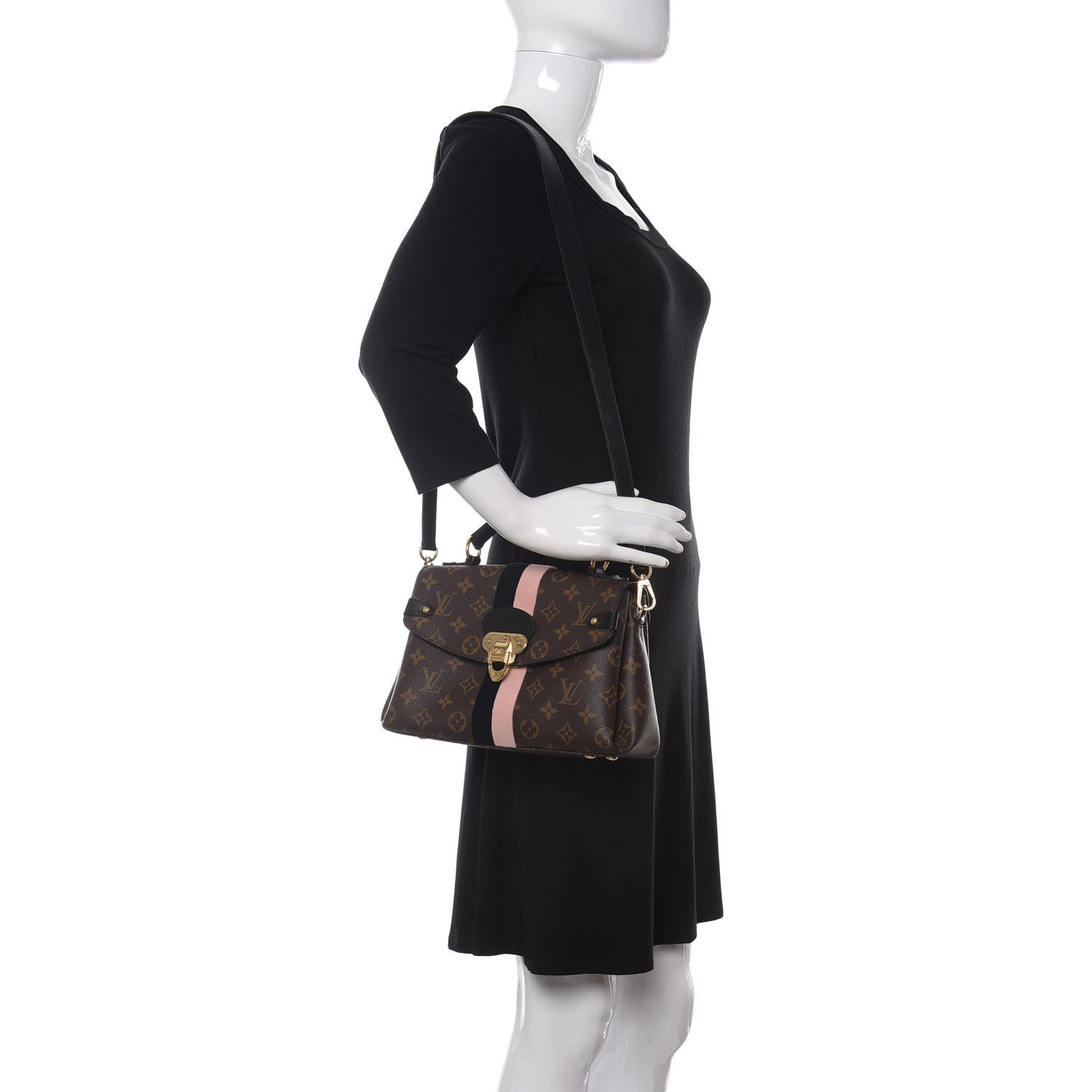 Louis Vuitton Monogram Georges BB Black Rose Poudre 2 of 11