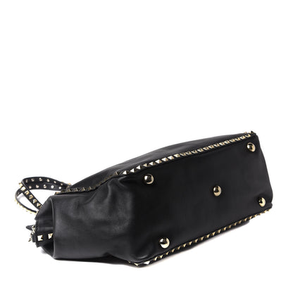 Valentino Garavani Vitello Medium Rockstud Tote Black 3 of 10