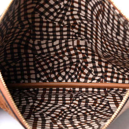 MCM Visetos Liz Shopper Tote Pouch Cognac 4 of 4