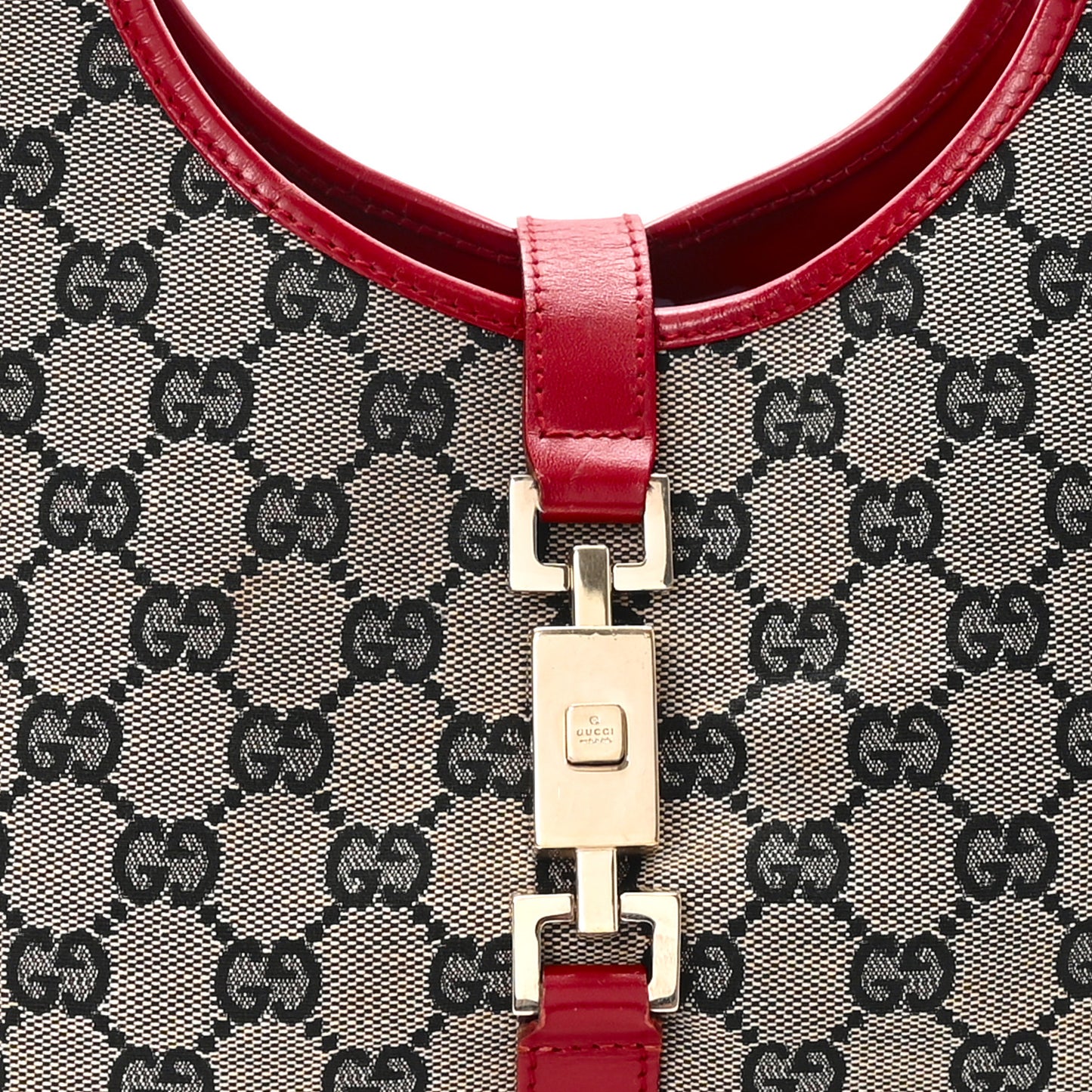 Monogram Small Bardot Bag Navy Red