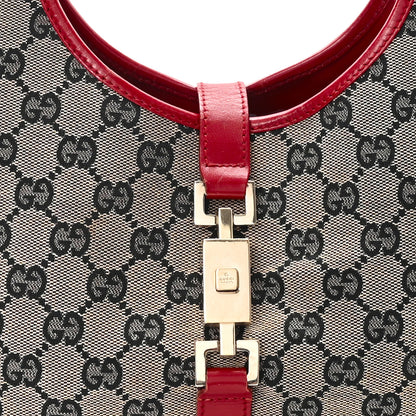 Gucci Monogram Small Bardot Bag Navy Red 8 of 13