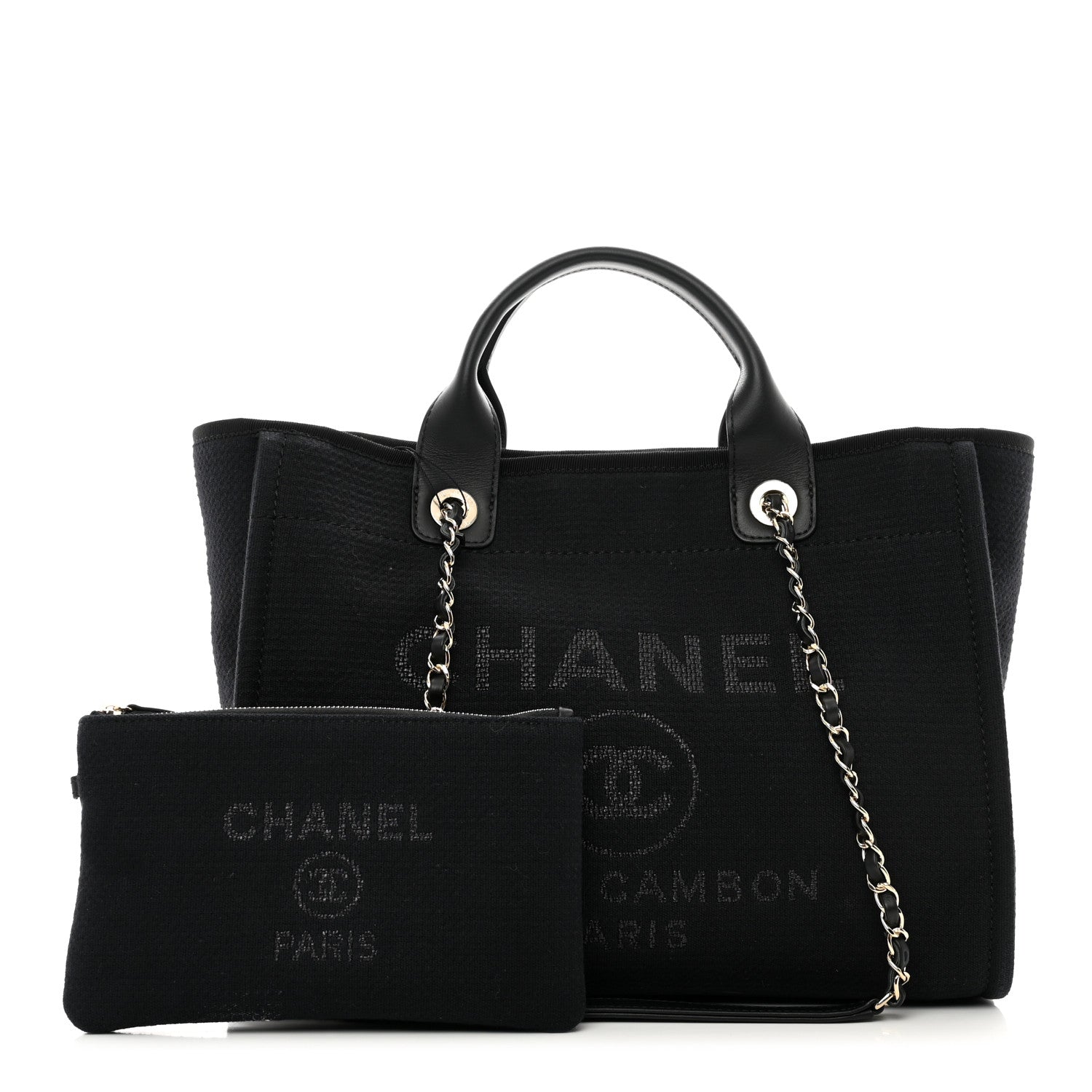 Chanel Mixed Fibers Small Deauville Tote Black 1 of 11