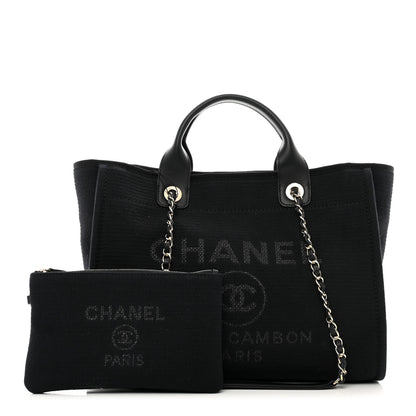 Chanel Mixed Fibers Small Deauville Tote Black 1 of 11