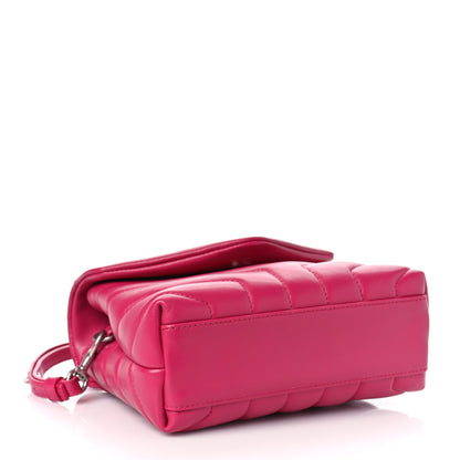 Saint Laurent Calfskin Y Quilted Monogram Toy Loulou Crossbody Bag Freesia 4 of 8