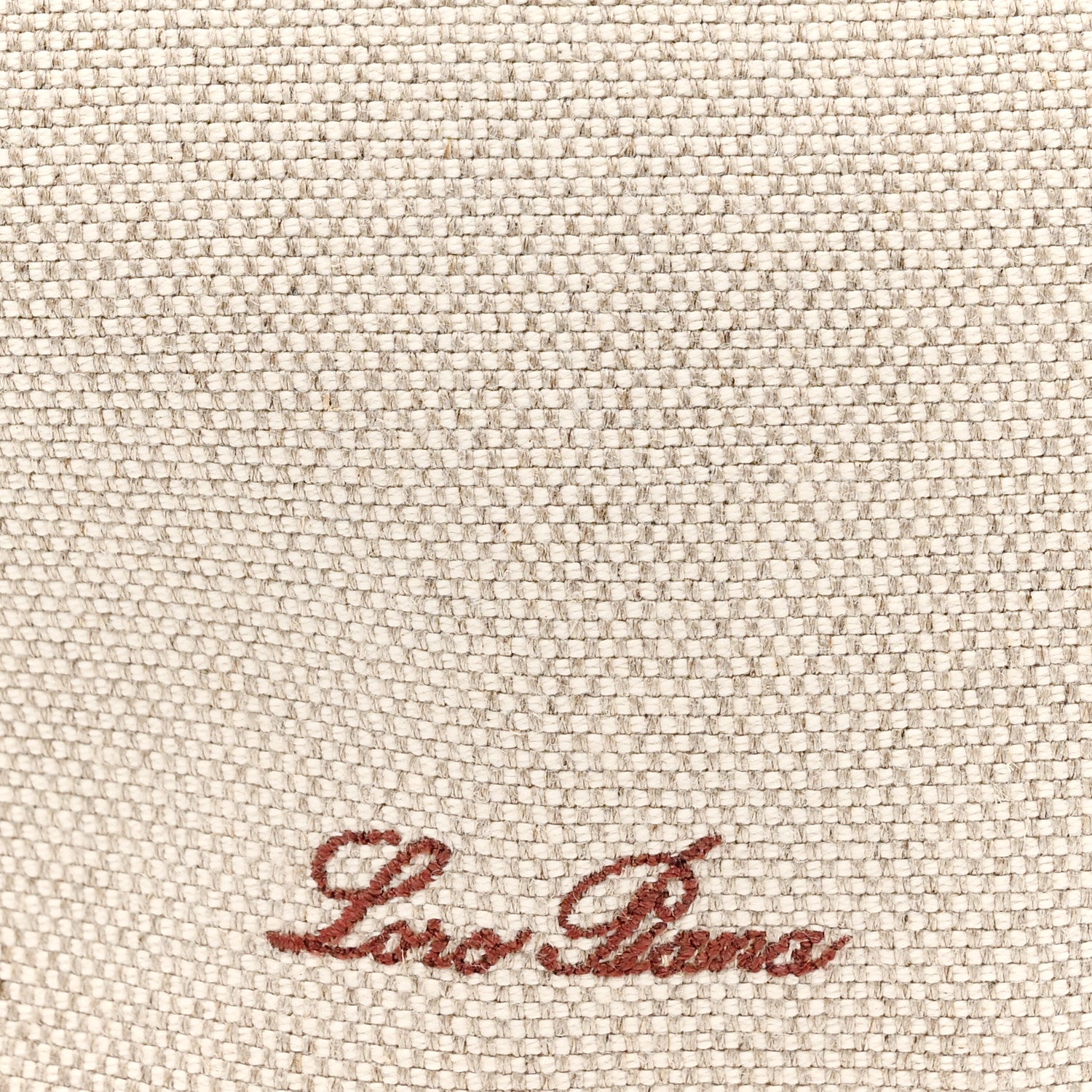 Loro Piana Cotton Linen Calfskin Micro Bale Bag Natural Warm Tan 7 of 9