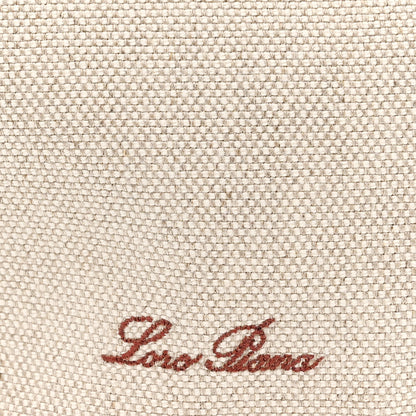 Loro Piana Cotton Linen Calfskin Micro Bale Bag Natural Warm Tan 7 of 9