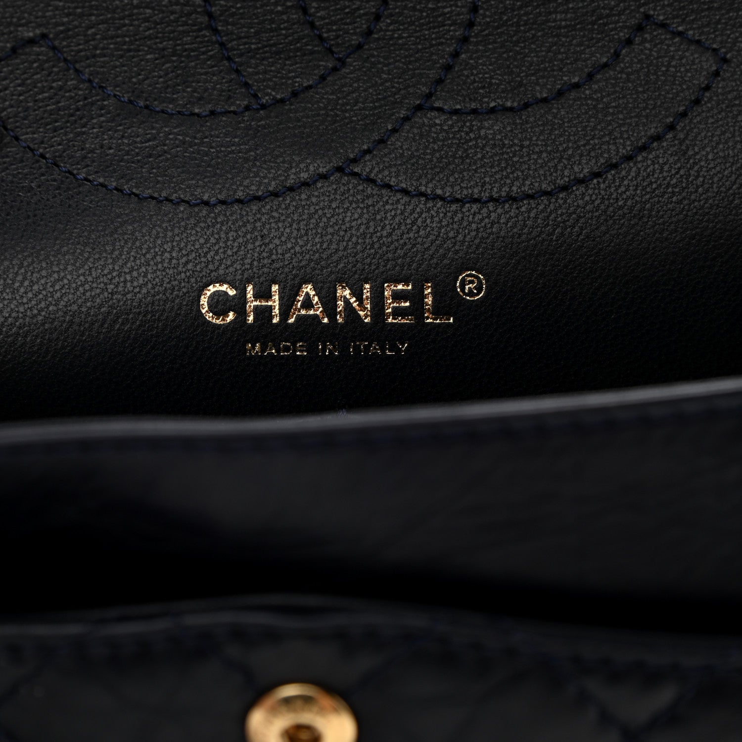 Chanel Aged Calfskin Quilted 2.55 Reissue 226 Flap Navy Blue 6 of 8
