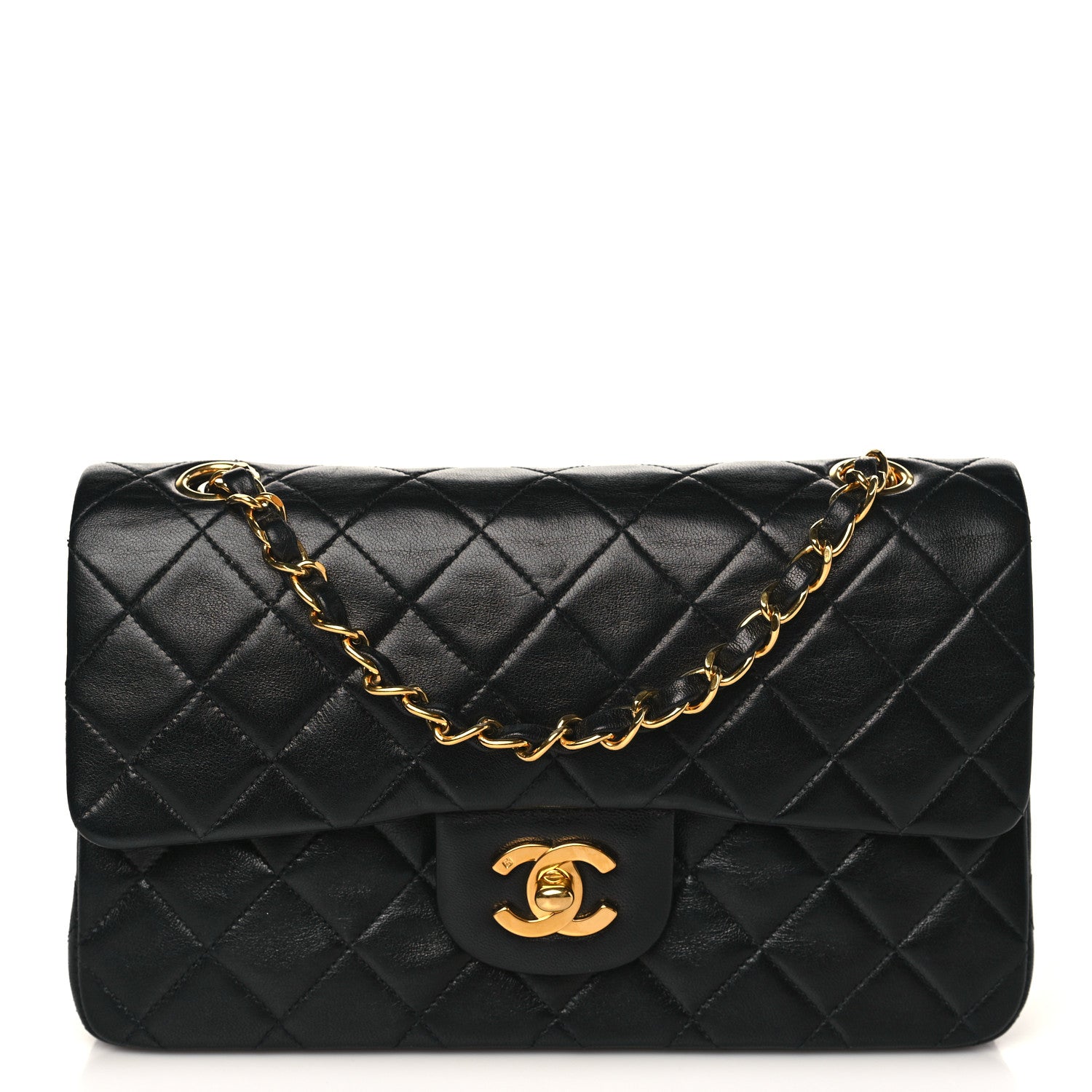 Chanel Lambskin Quilted Small Double Flap Black 1 of 9