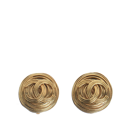 Chanel CC Clip On Earrings Gold 1 of 4