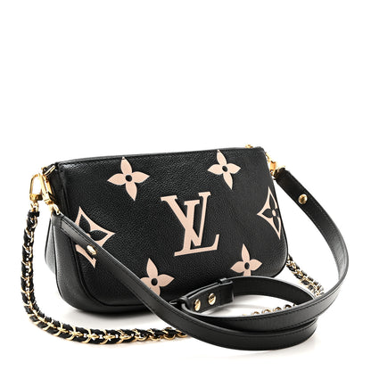 Louis Vuitton Empreinte Monogram Giant Multi Pochette Accessories Black Beige 3 of 11