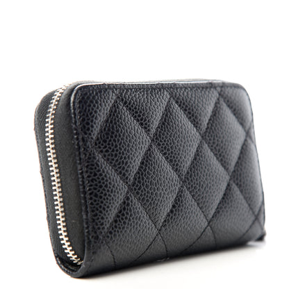 Chanel Caviar Quilted Zip Coin Purse Black 3 of 8