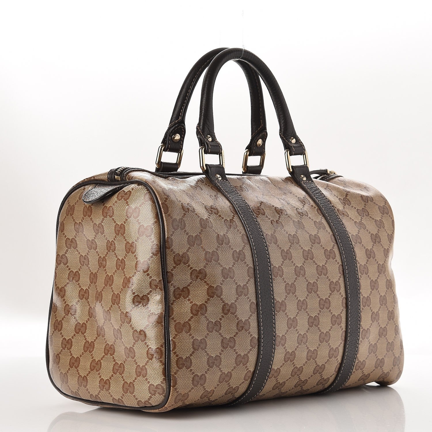 Gucci Crystal Monogram Medium Joy Boston Dark Brown 3 of 11