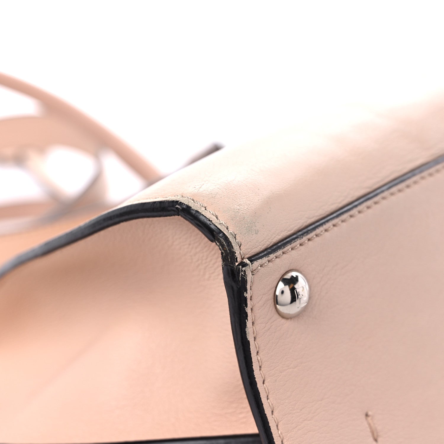 Fendi Vitello Dolce Shiny Nappa Petite 3Jours Tote Beige Chantilly 10 of 25