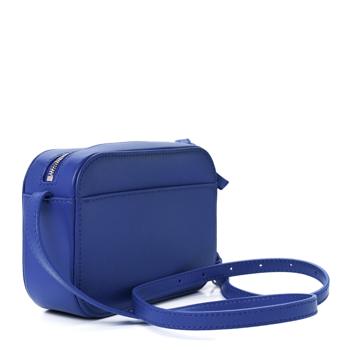 Smooth Calfskin Kittens Logo XS Everyday Camera Bag Electric Blue White