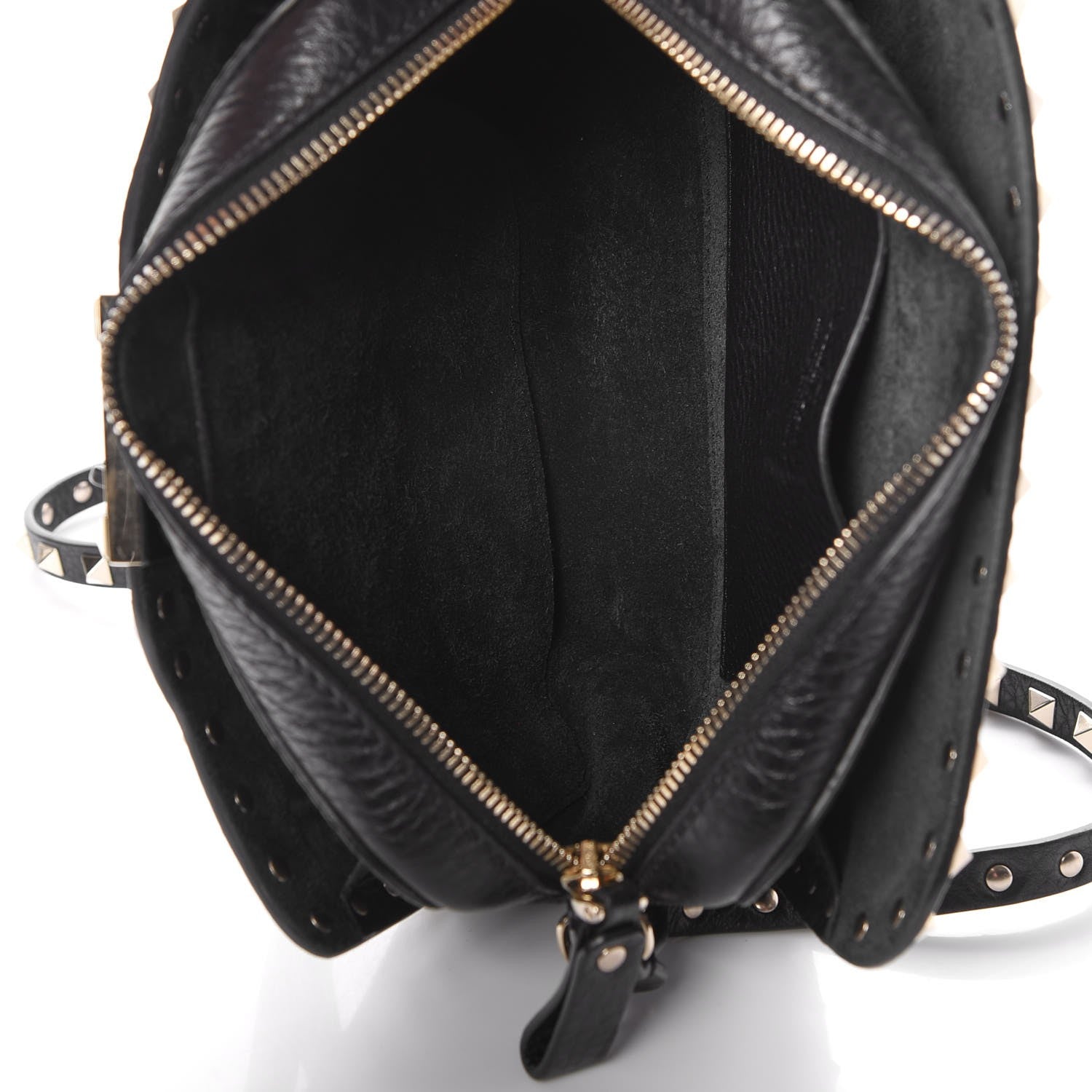 Valentino Garavani Grained Calfskin Rockstud Flip Lock Camera Crossbody Bag Black 5 of 7