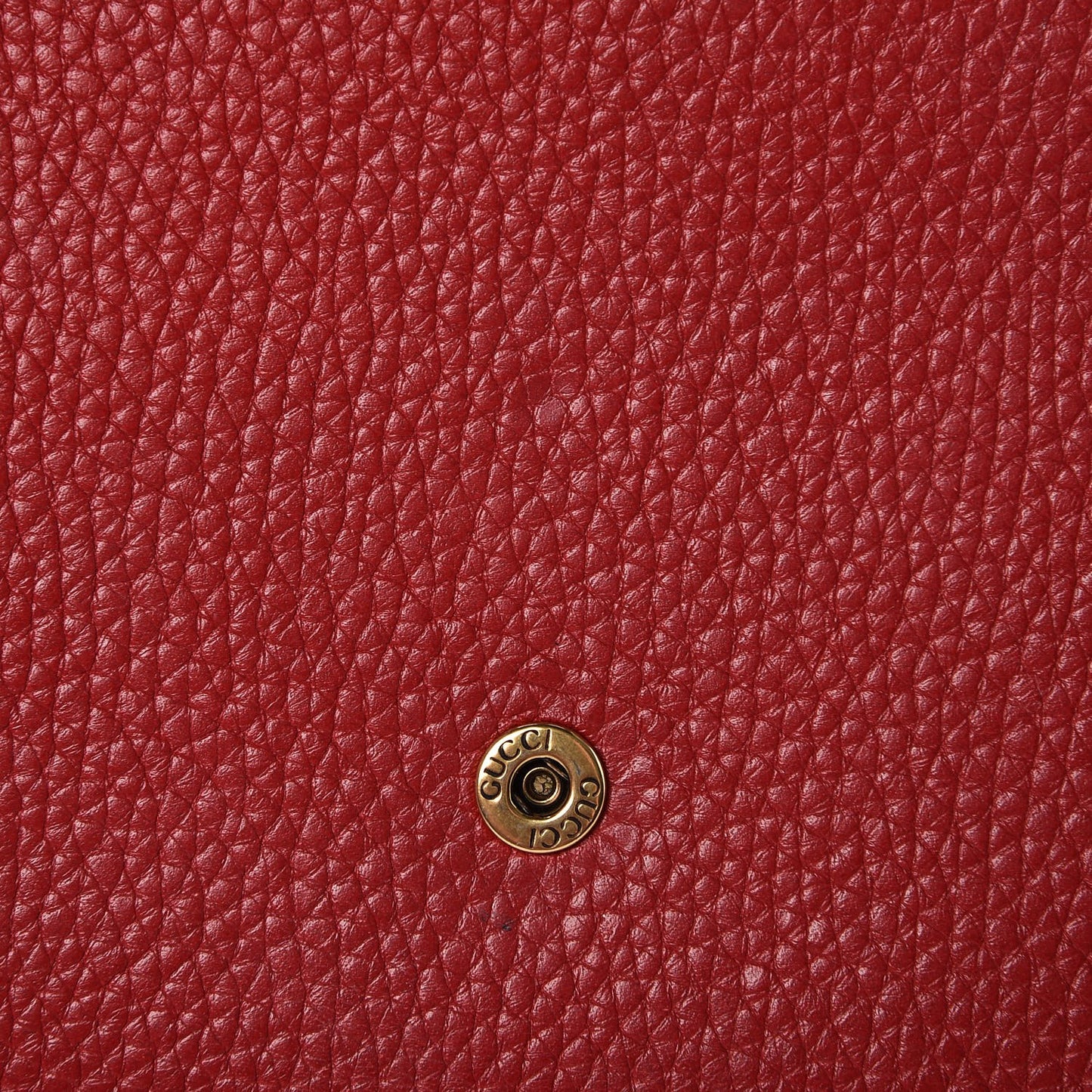 Calfskin GG Marmont Chain Wallet Vulcanic Red