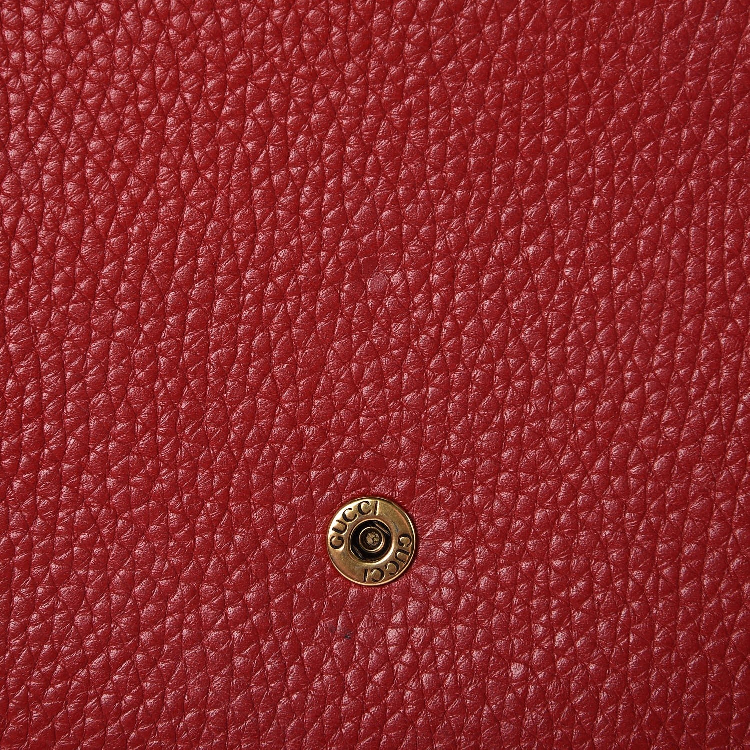 Gucci Calfskin GG Marmont Chain Wallet Vulcanic Red 8 of 9