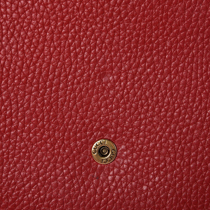 Gucci Calfskin GG Marmont Chain Wallet Vulcanic Red 8 of 9
