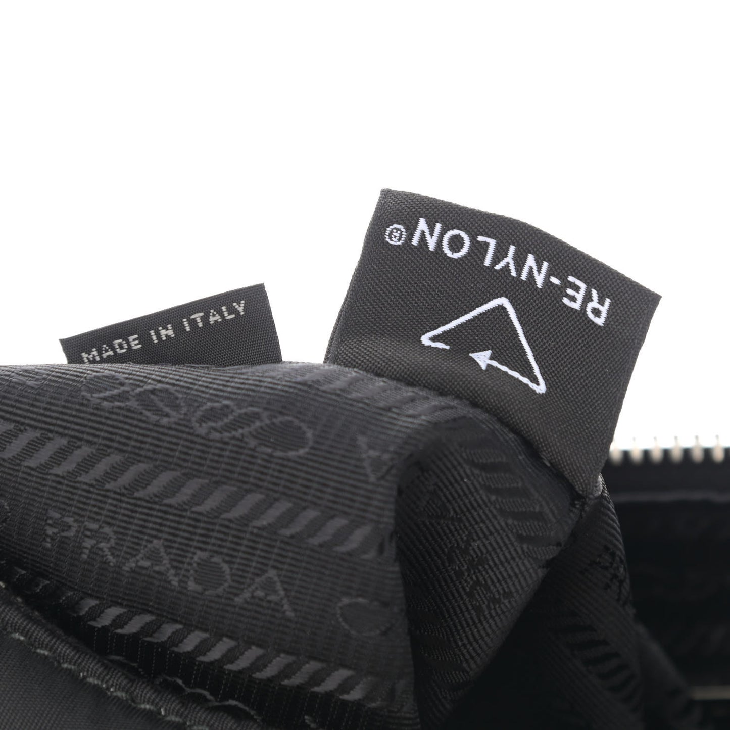 Tessuto Nylon Saffiano Mini Re-Edition 2005 Bag Black