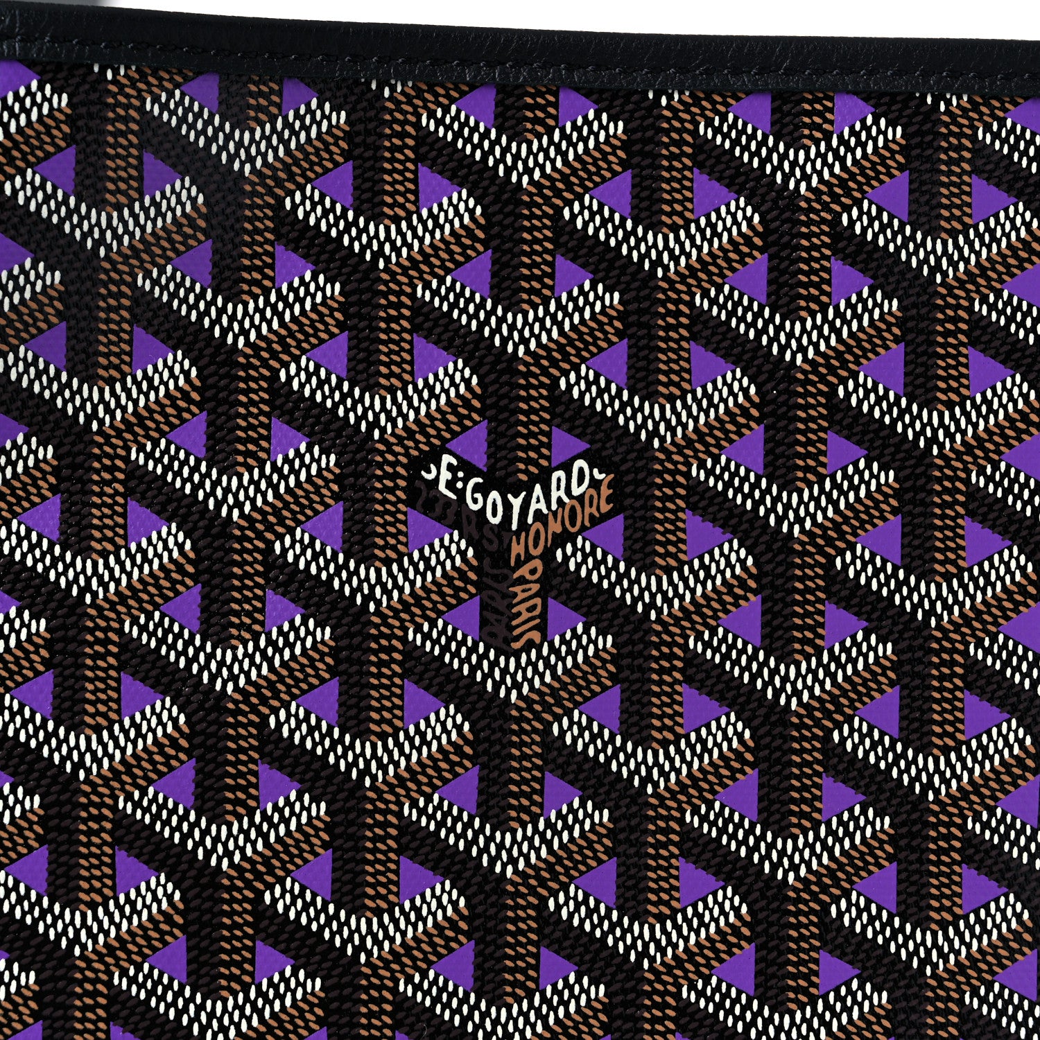 Goyard Goyardine Saint Louis Claire Voie GM Black Purple 7 of 9