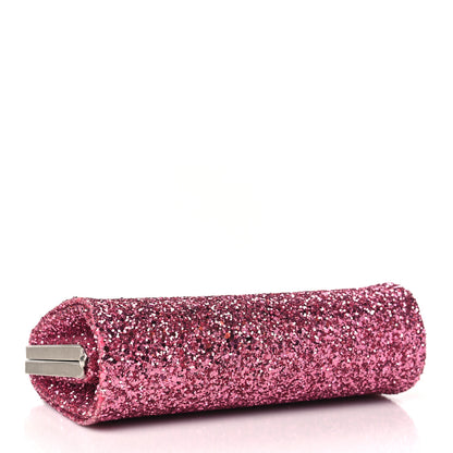 Jimmy Choo Coarse Glitter Clutch Pink 4 of 10