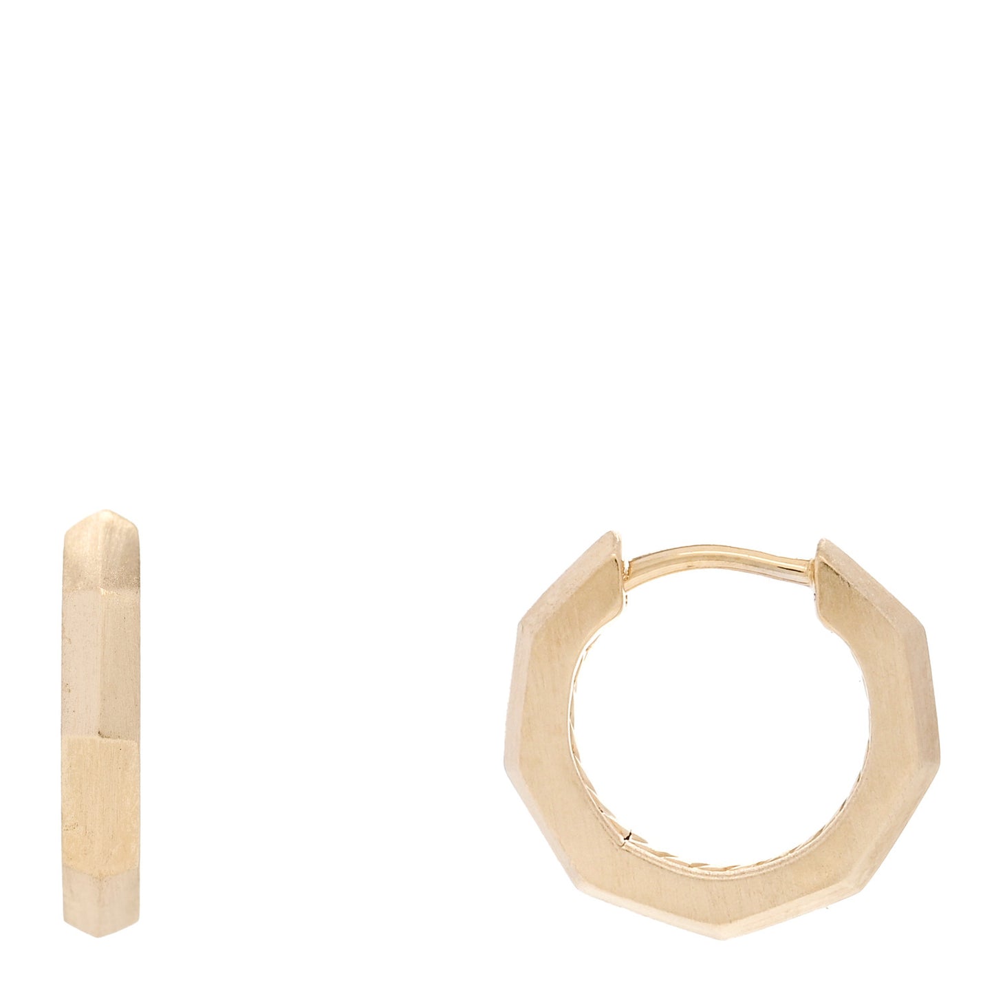 18K Yellow Gold Stax Hoop Earrings