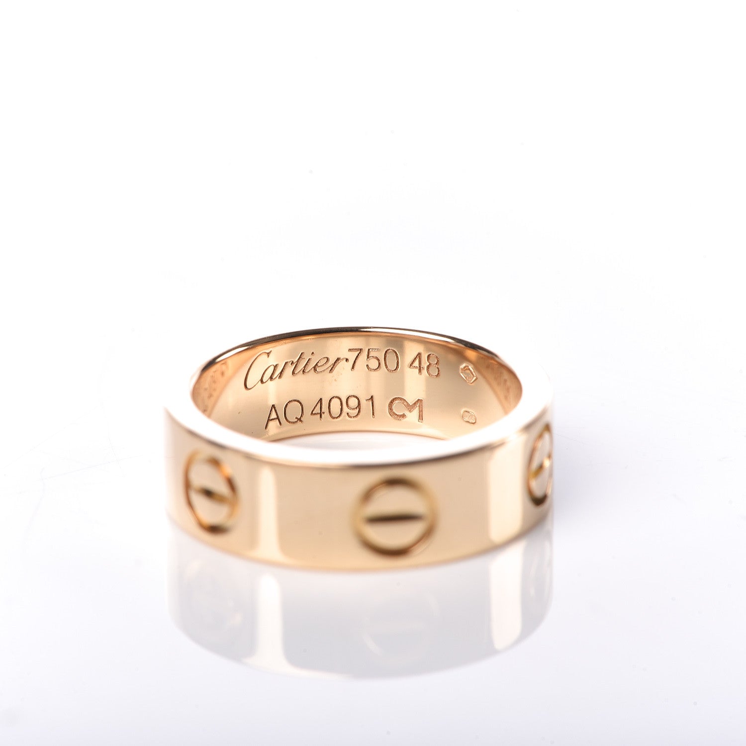 Cartier 18K Yellow Gold 5.5mm LOVE Ring 48 4.5 4 of 4