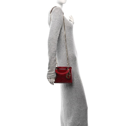 Christian Dior Patent Cannage Mini Lady Dior Red 2 of 10
