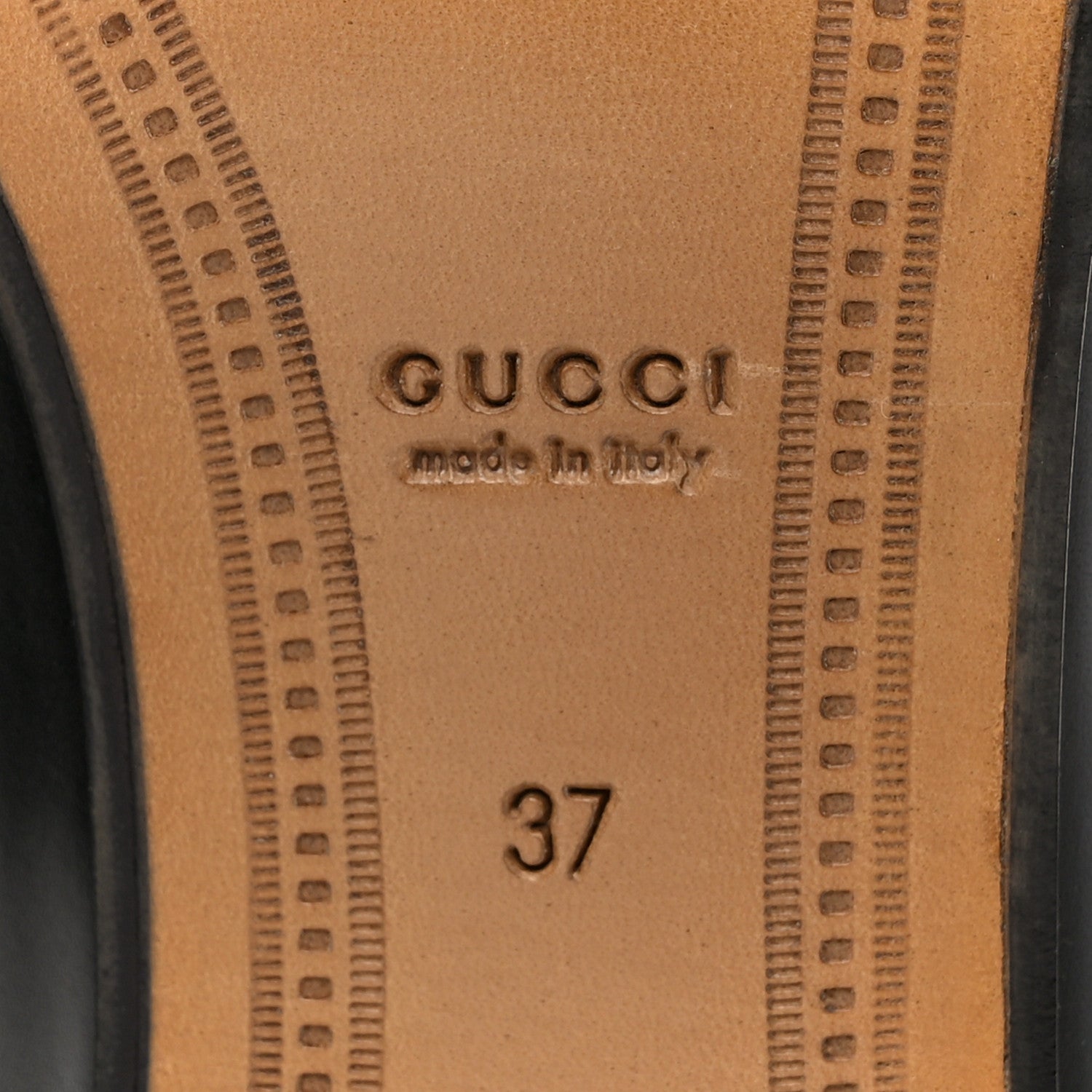 Gucci Calfskin Womens Jordaan Loafers 37 Black 8 of 10