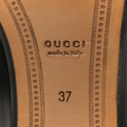 Gucci Calfskin Womens Jordaan Loafers 37 Black 8 of 10