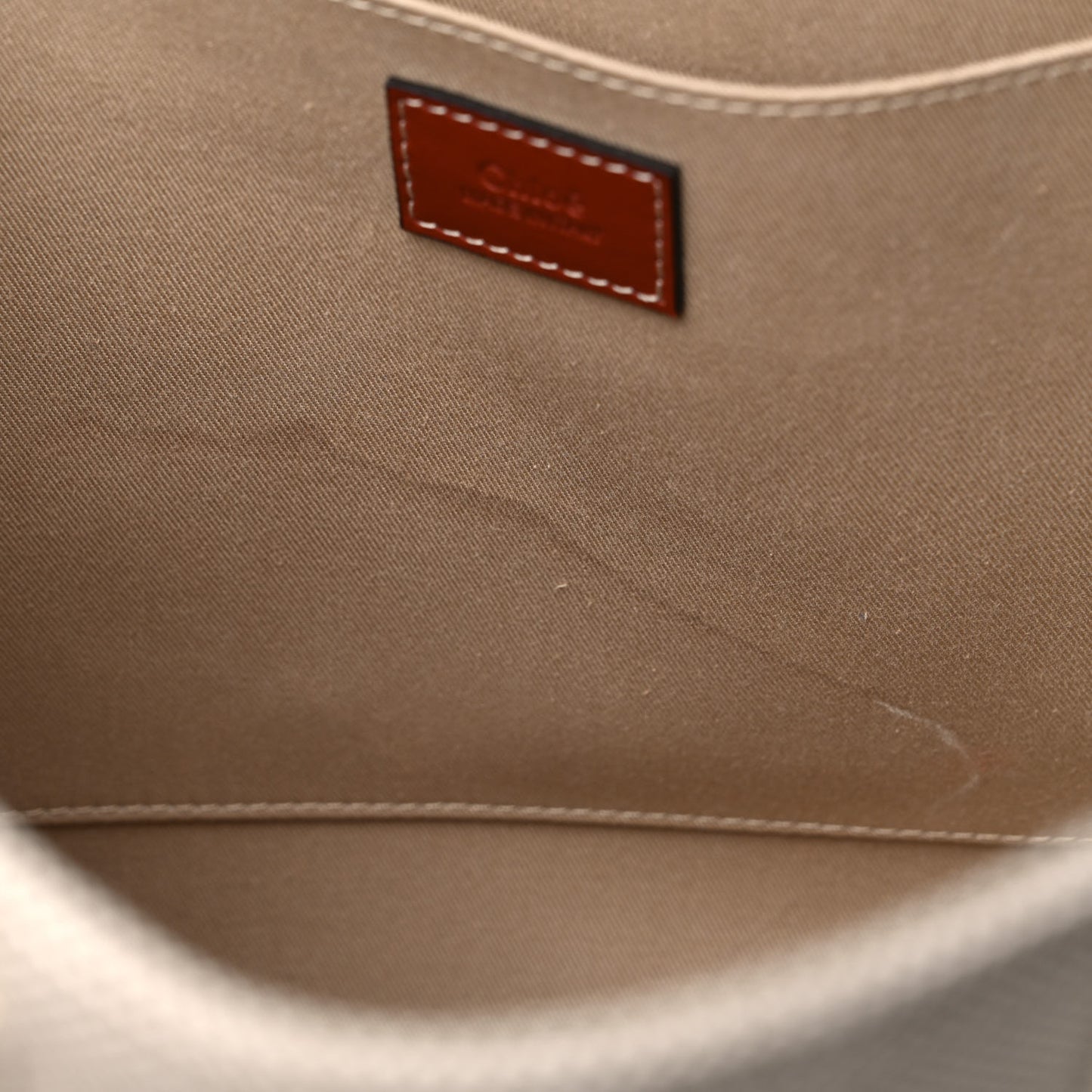 Cotton Calfskin Medium Woody Ribbon Tote White Brown