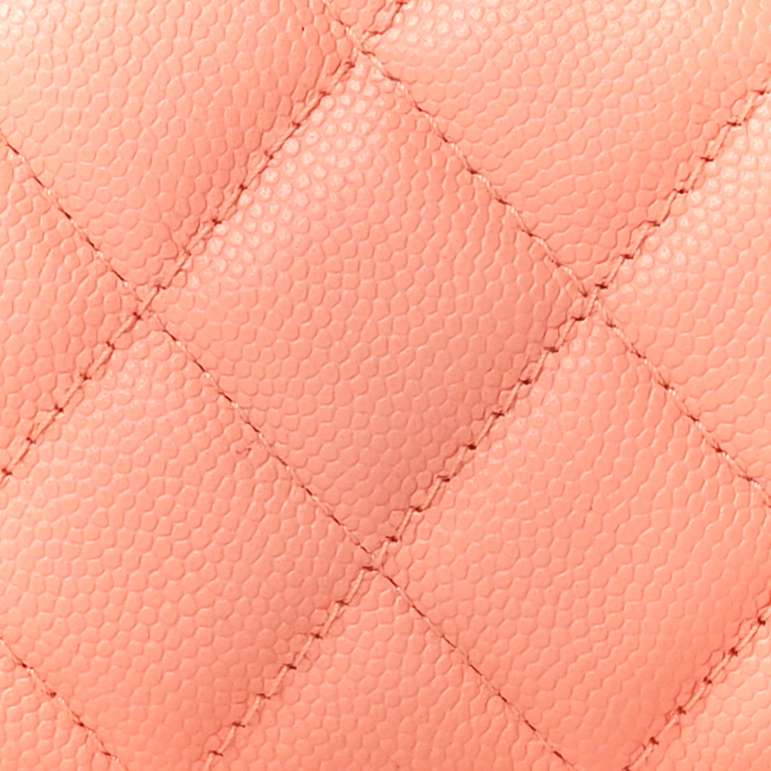 Chanel Caviar Quilted Small Curvy Pouch Cosmetic Case Light Orange 8 of 11