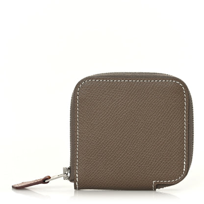 Hermes Epsom Silk'In Coin Purse Etoupe 1 of 7