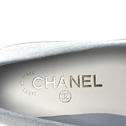 Chanel Denim CC Turnlock Loafers 37 Blue 9 of 11