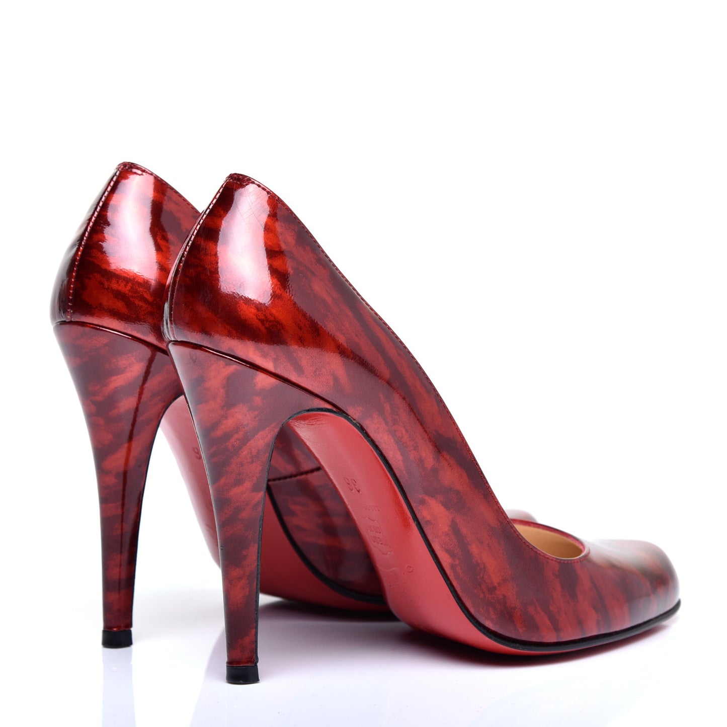 Patent Glitter Simple 100 Pumps 36 Burgundy
