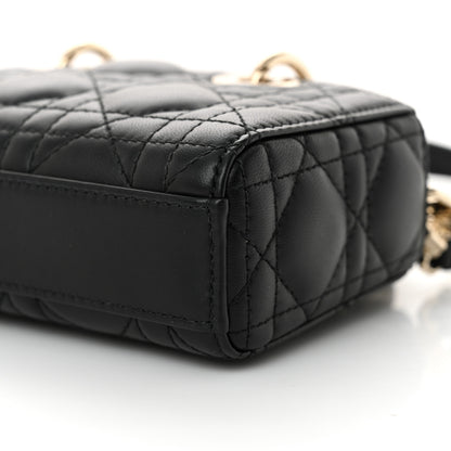 Christian Dior Lambskin Cannage Micro Lady D-Joy Black 10 of 12