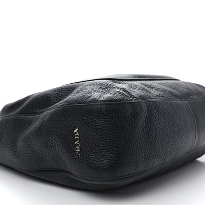 Prada Vitello Daino Medium Pocket Hobo Bag Black 7 of 12