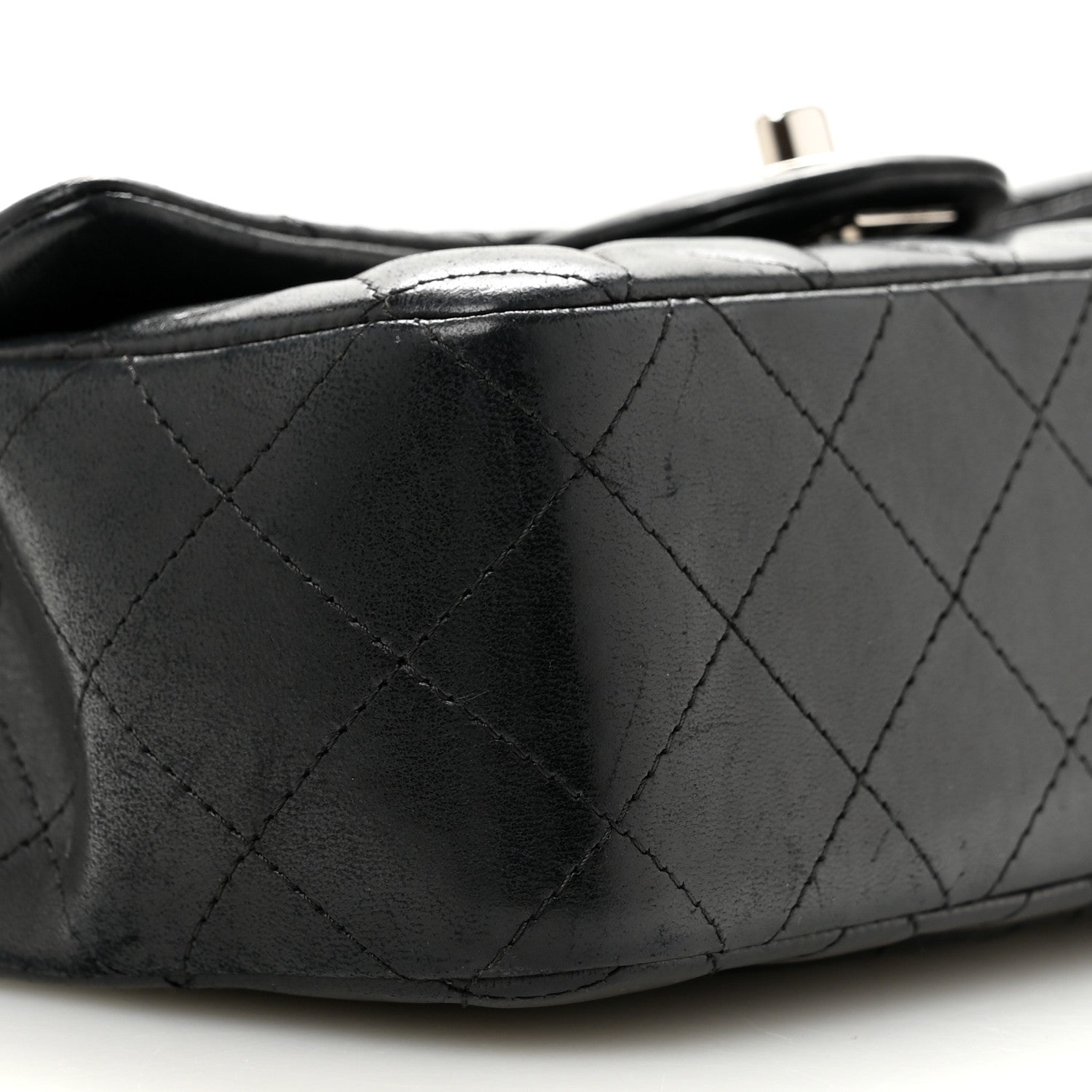 Chanel Lambskin Quilted Mini Rectangular Flap Black 9 of 15
