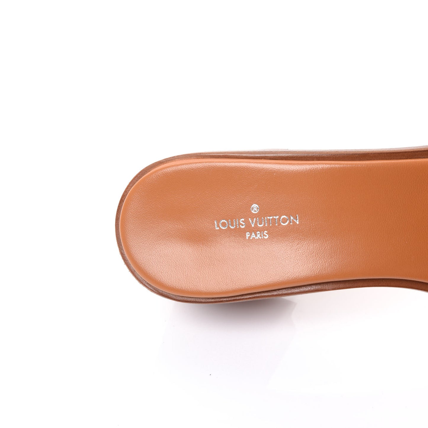 Calfskin Lock It Mules 37 Cognac Brown