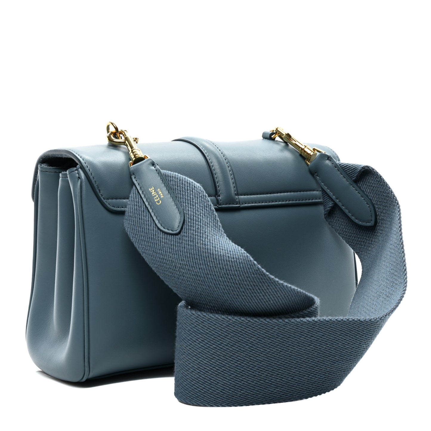 Smooth Calfskin Teen Soft 16 Shoulder Bag Blue Grey