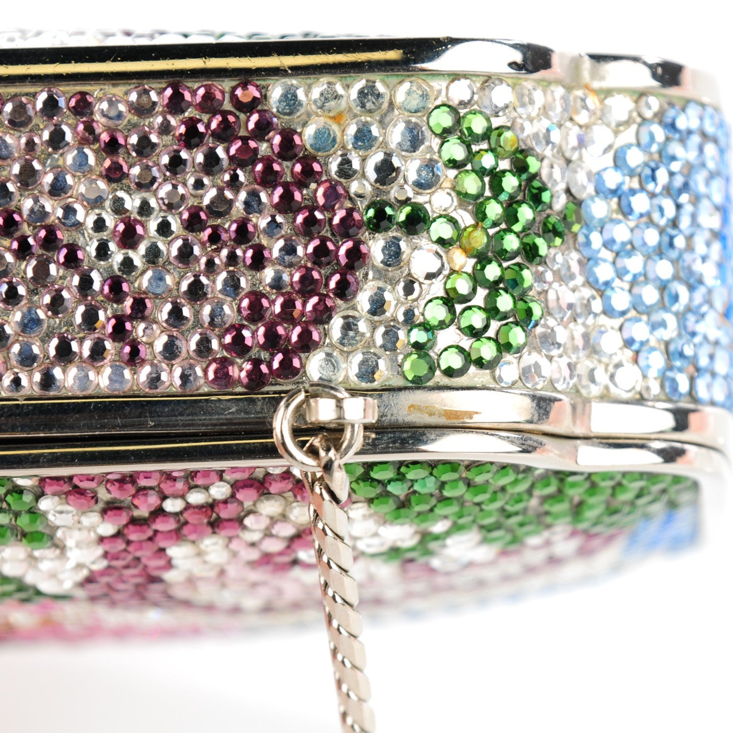 Judith Leiber Swarovski Crystal Floral Miniaudiere Clutch 5 of 15