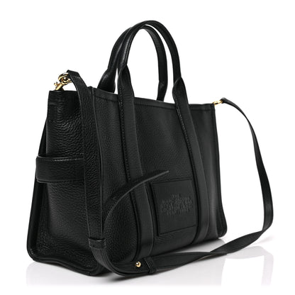 Marc Jacobs Grained Calfskin Medium The Tote Bag Black 3 of 9