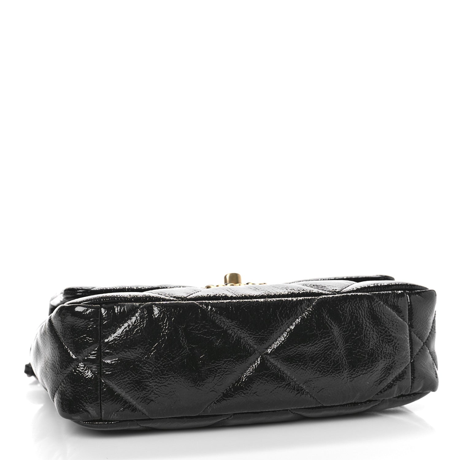 Chanel Shiny Crumpled Calfskin Quilted Medium Chanel 19 Flap Black 4 of 9