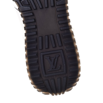 Louis Vuitton Suede Monogram Run Away Sneakers 38 White 7 of 10